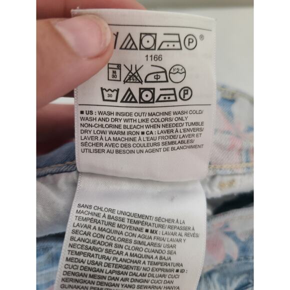 Old navy size 2 women's rockstar mid rise floral print skinny jeans - Picture 7 of 10